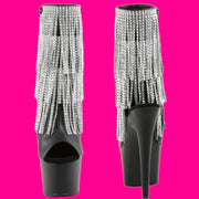 Static| Fringe Open Toe Platform Boots